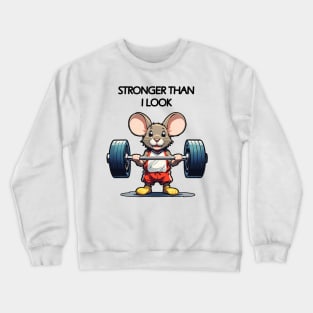 Cute Mouse at the Gym Crewneck Sweatshirt